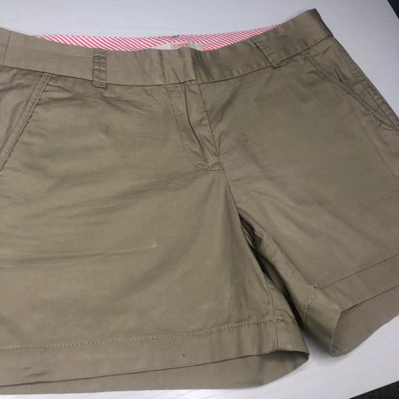J. Crew Khaki Chino Shorts Size 4 - Picture 3 of 7